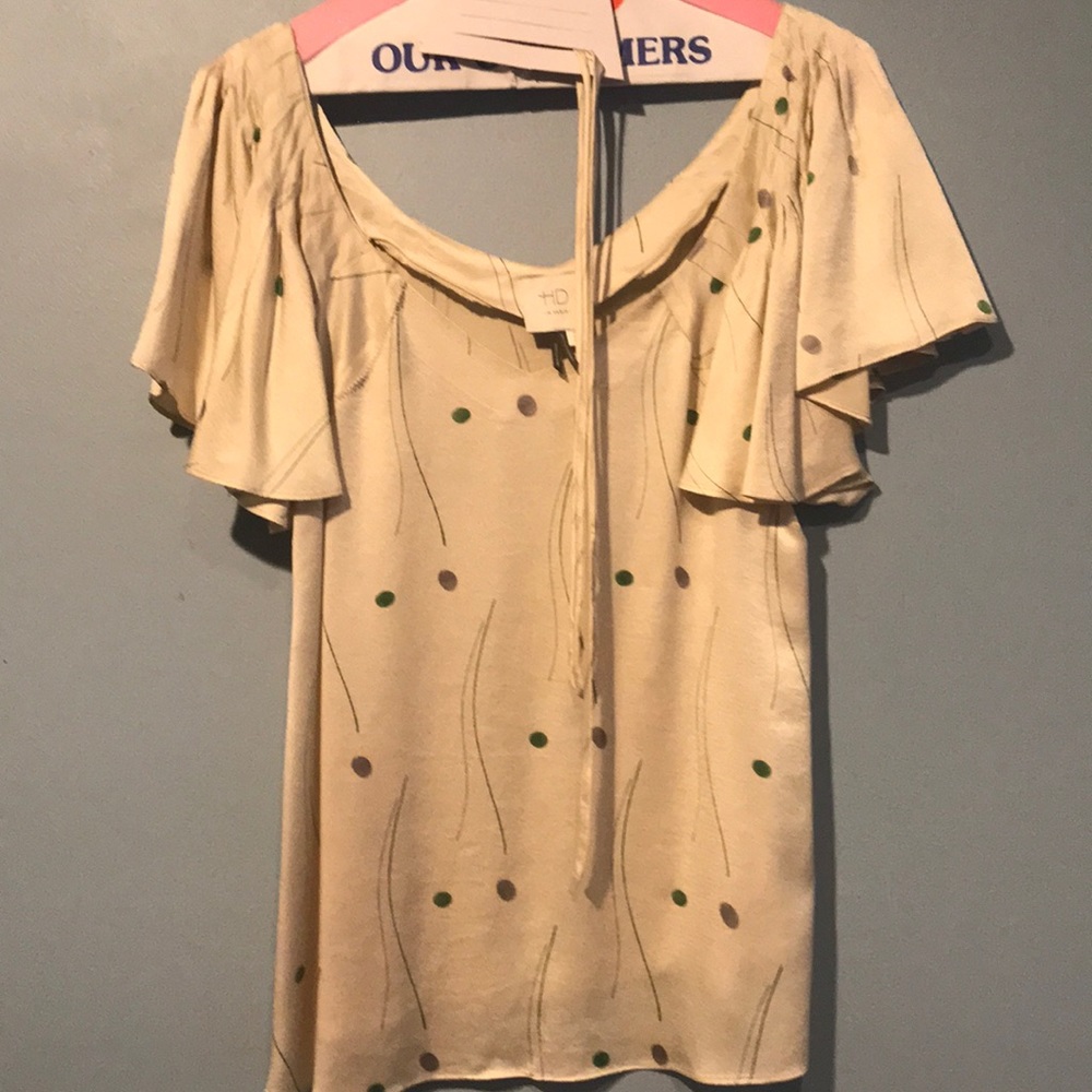 Anthropologie Flutter Sleeve Blouse